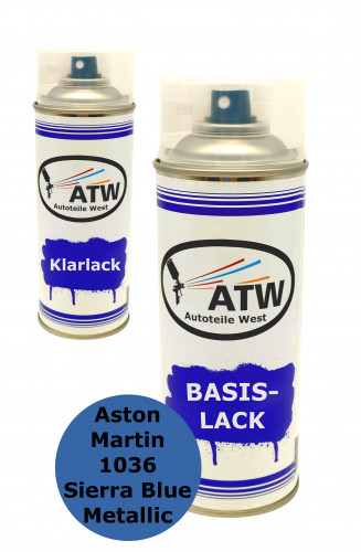 Autolack für Aston Martin 1036 Sierra Blue Metallic +400ml Klarlack Set